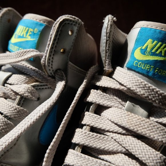 Vintage Silver Nike Court Force High Tops - Picture 4 of 7
